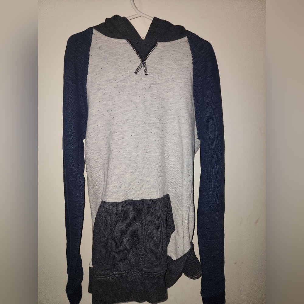 Classic Gray and Blue Hoodie